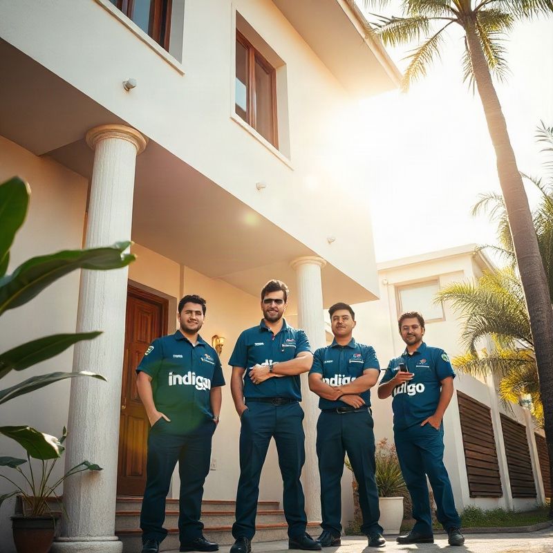 Equipe de técnicos da Northcanvasm em frente a um prédio residencial em Itaigara, Salvador